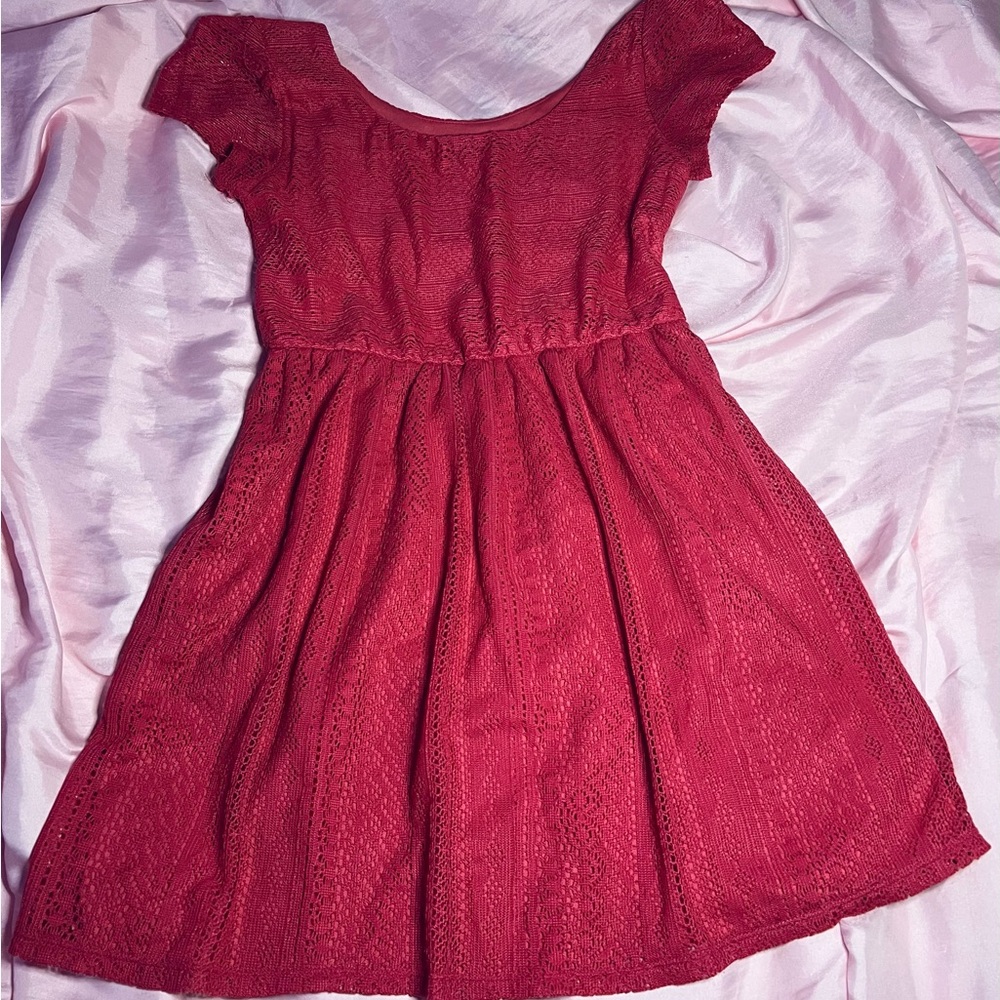 Charming Pink Lace Kids Dress